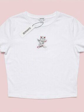 NWT Garage Angel/Devil White‎ Stormi Top